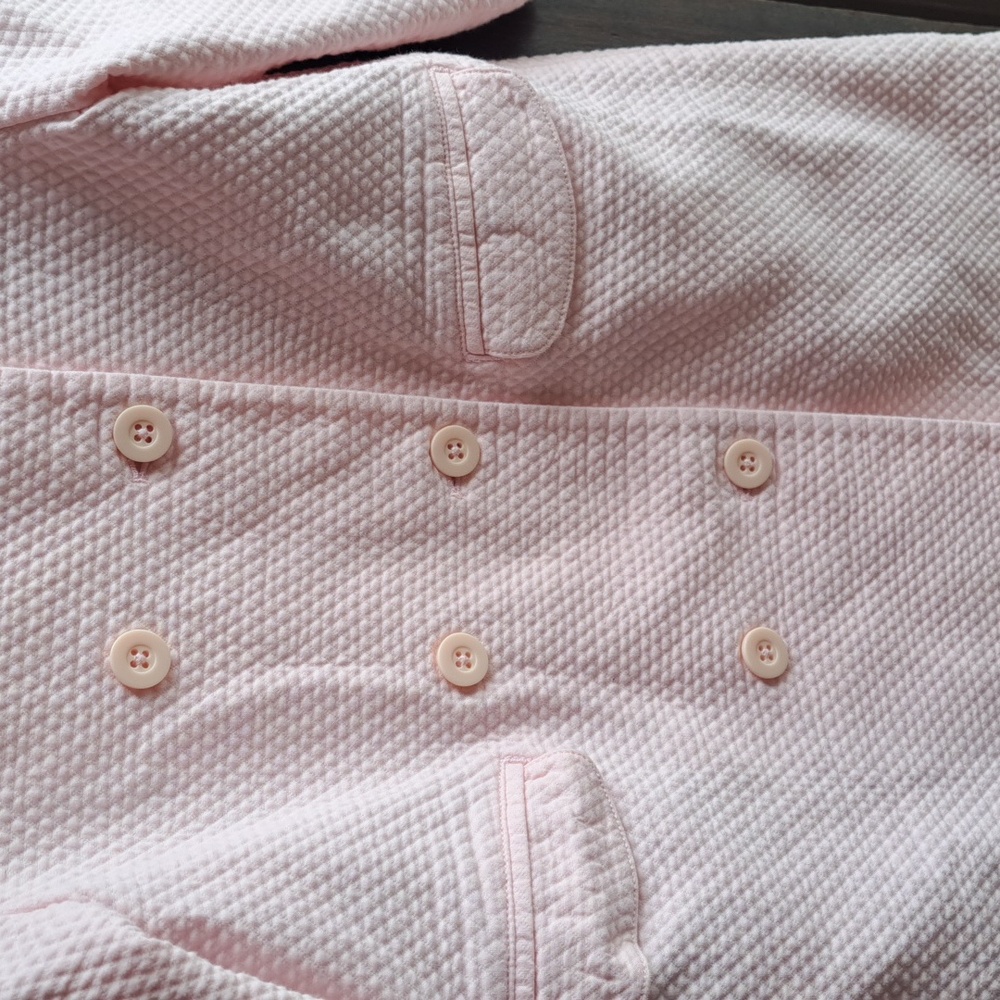 Janie and Jack girls size 2T-3T sift pink texured spring coat w floral lining - Picture 3 of 6